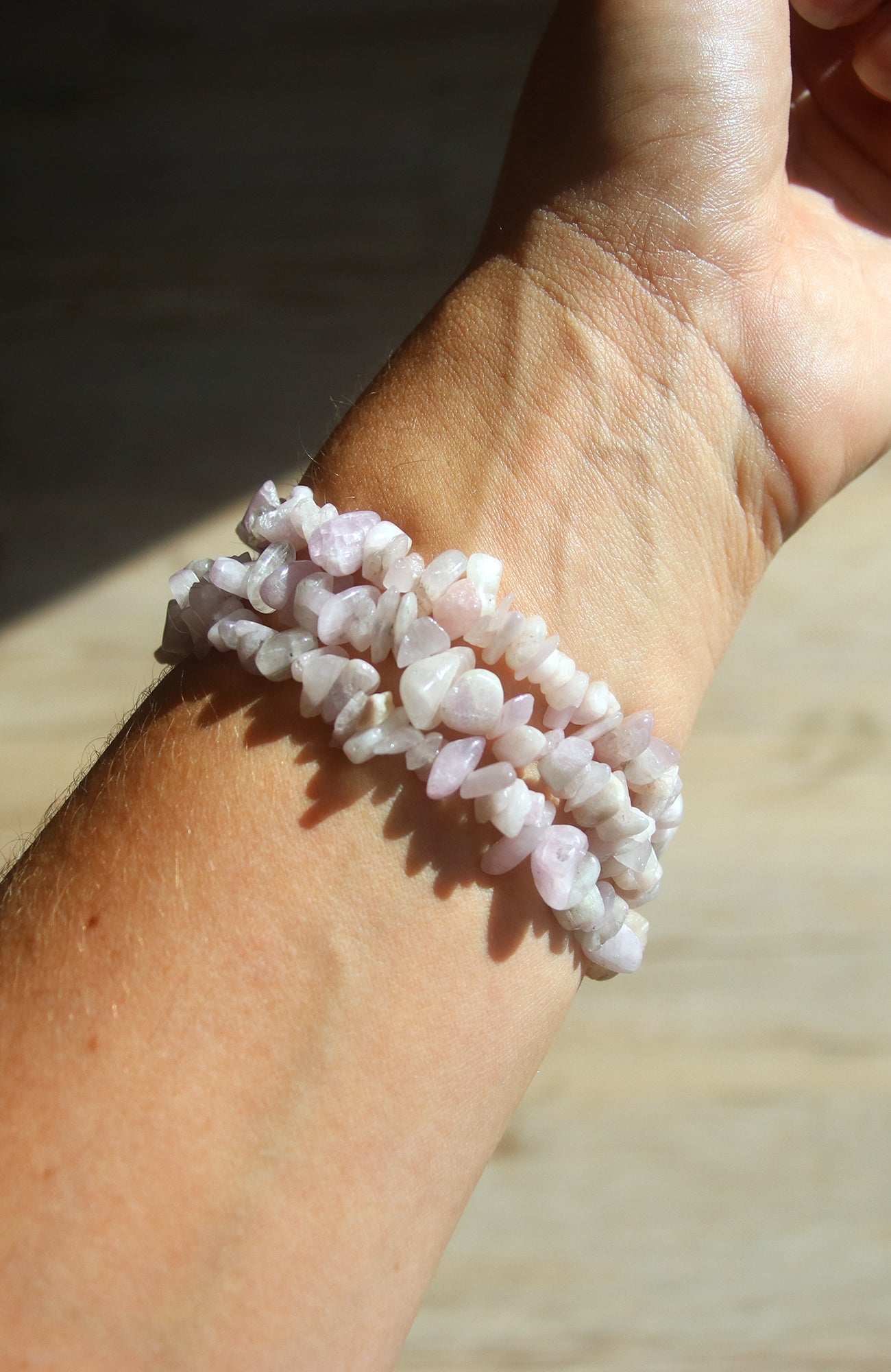 Kunzite Chip Bracelet